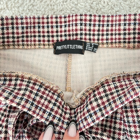 PRETTYLITTLETHING Houndstooth Ankle Pants - Picture 4 of 5